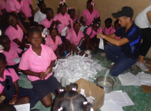 Ateliers recyclage avec les jeunes des écoles en Haïti